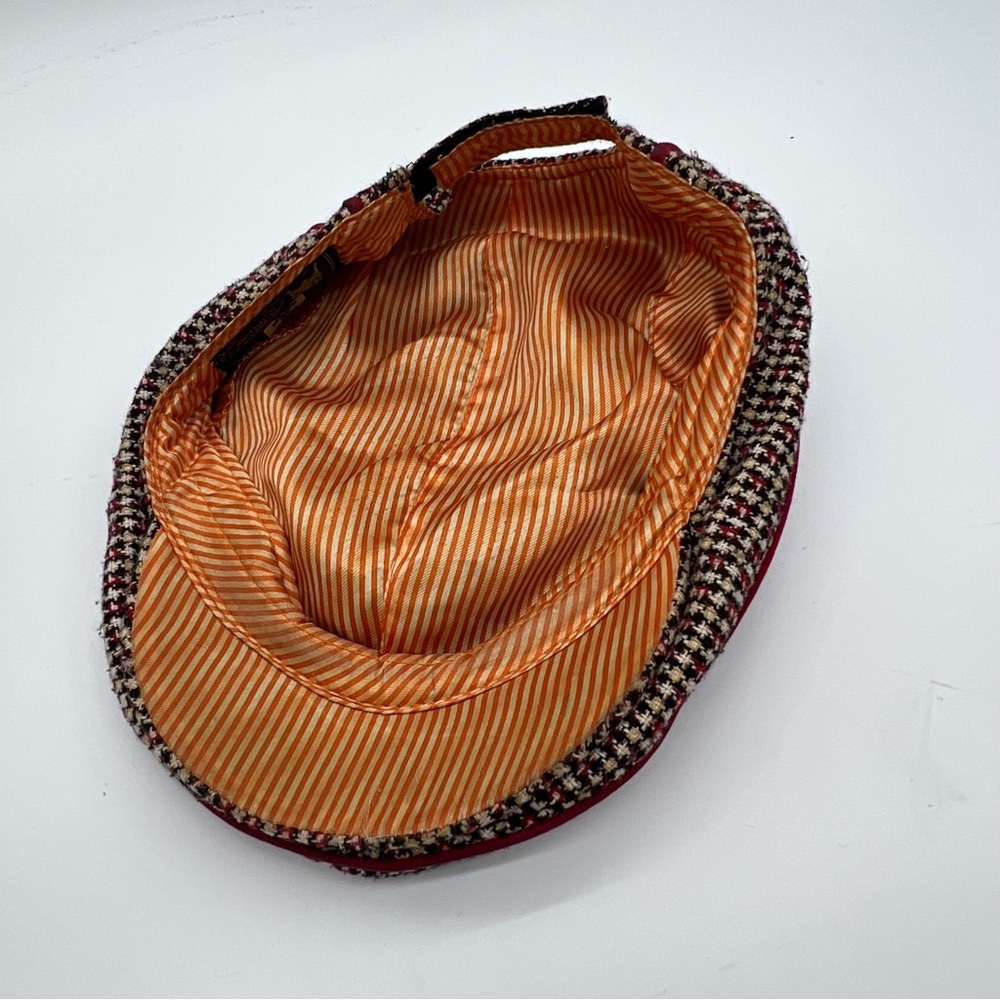 Element Crowns Houndstooth Flat Cap Wool Blend Br… - image 7